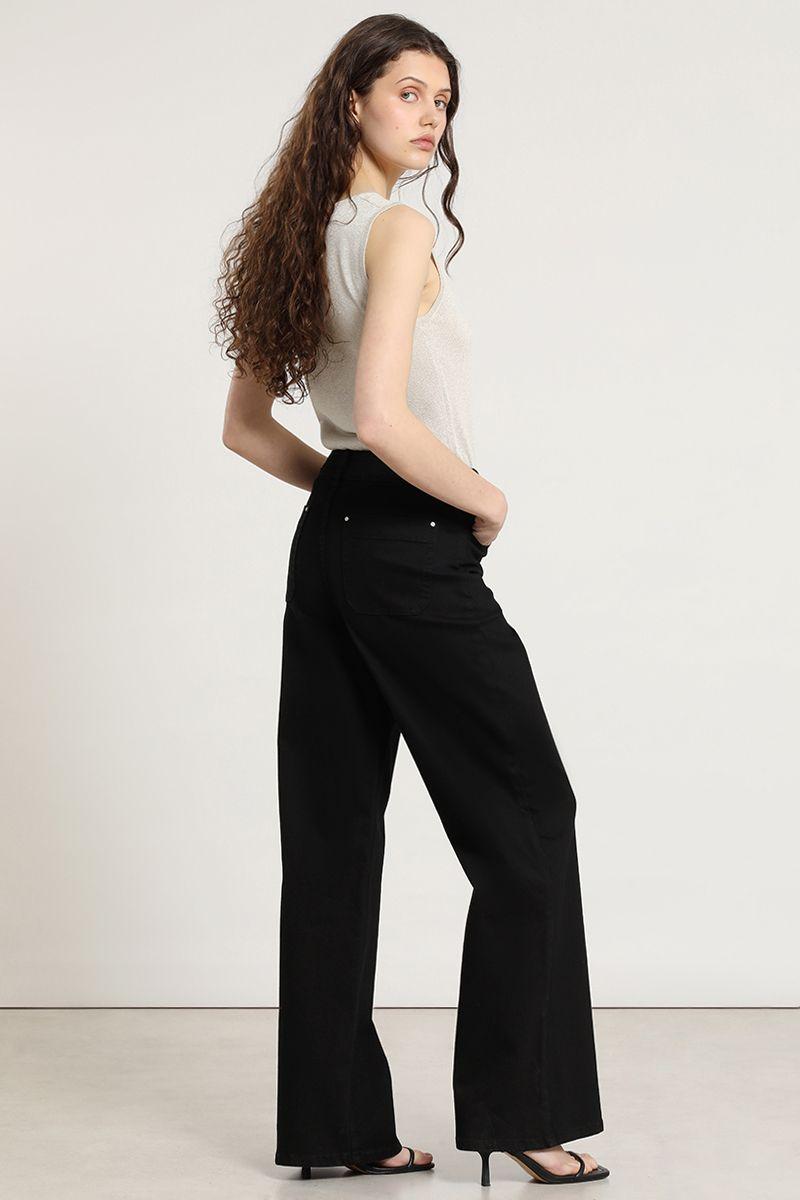 Jeans color, straight, negro Liola-2