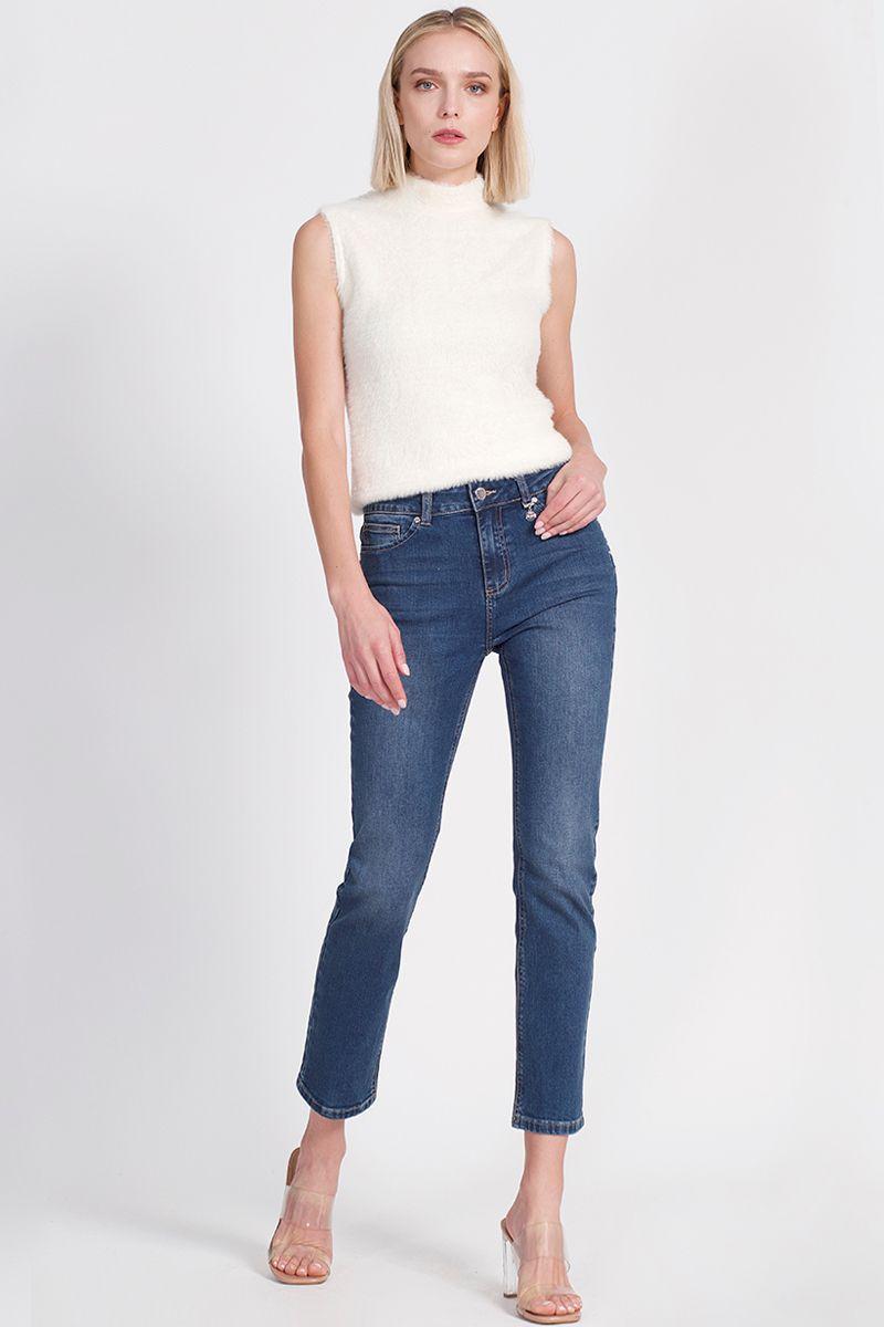 Jeans Tachas Azul Liola-0