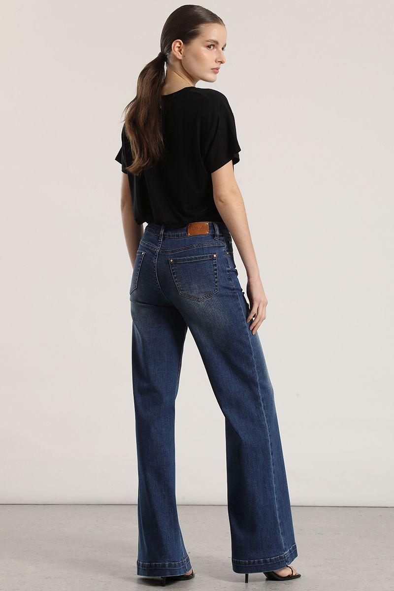 Jeans bootcut Liola mujer azul-6