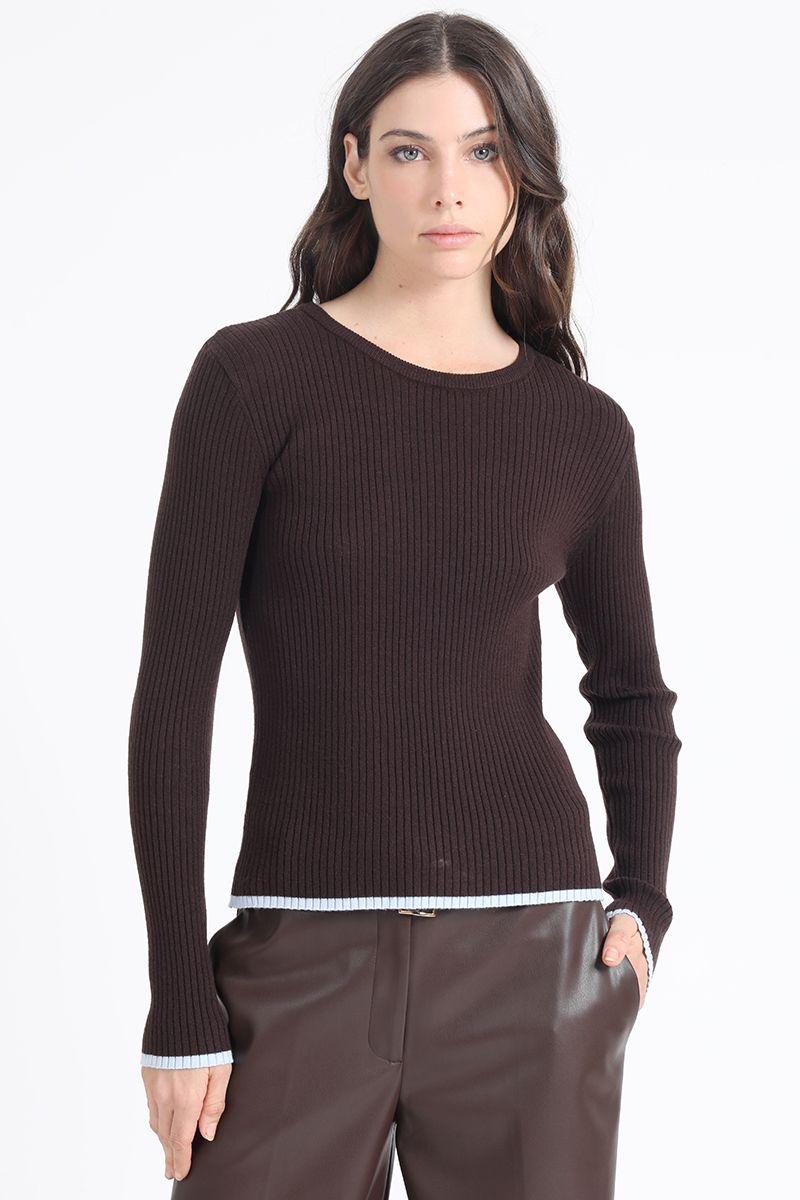 Tejido Punto Basico, Chocolate Liola-0