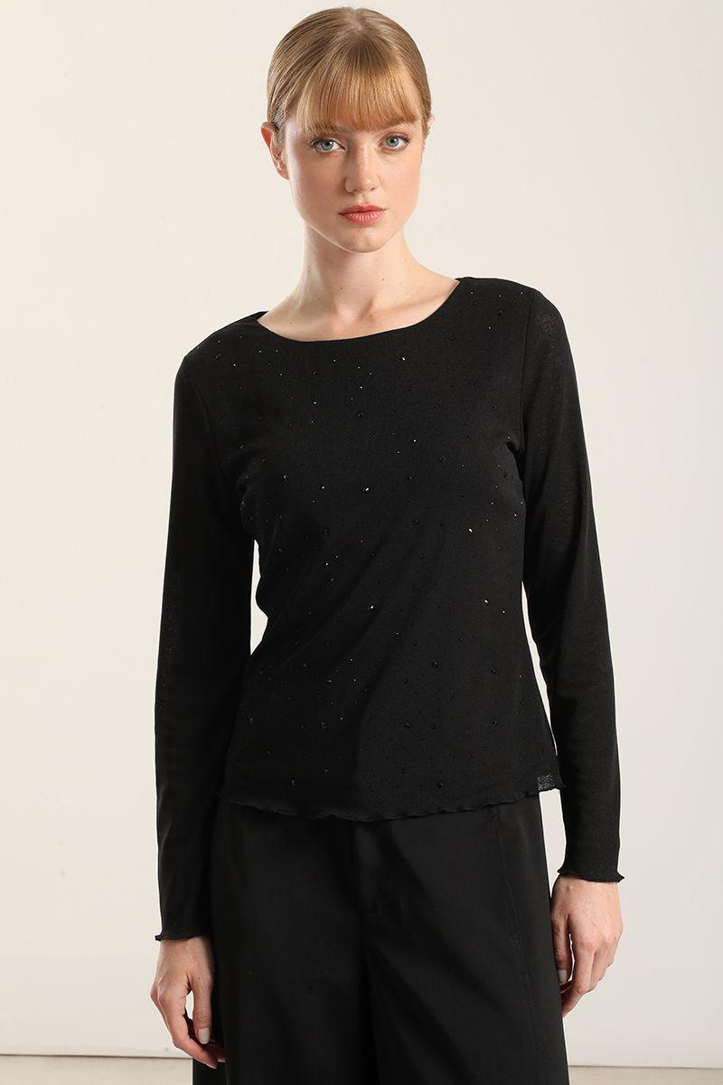 Top Aplicacion Strass, Negro Liola-3