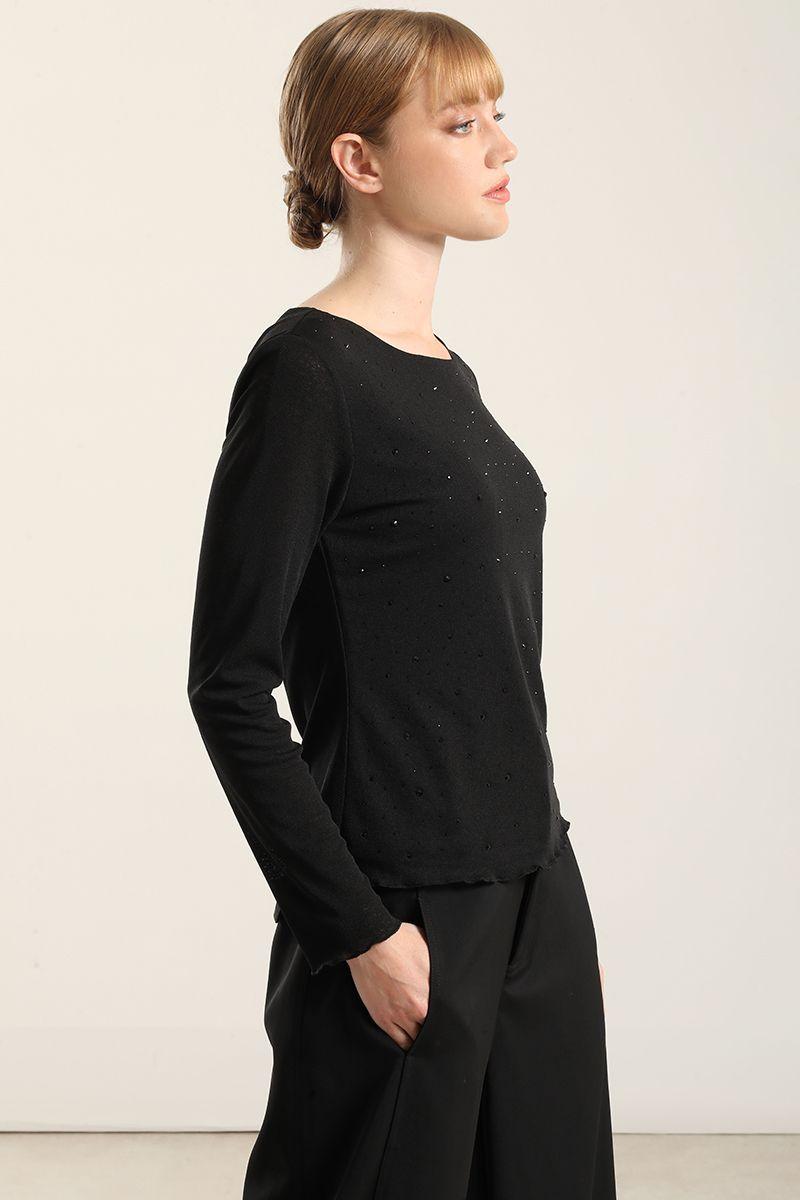 Top Aplicacion Strass, Negro Liola-4