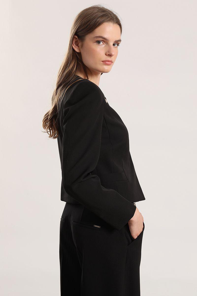 Chaqueta corta Liola mujer negro-5