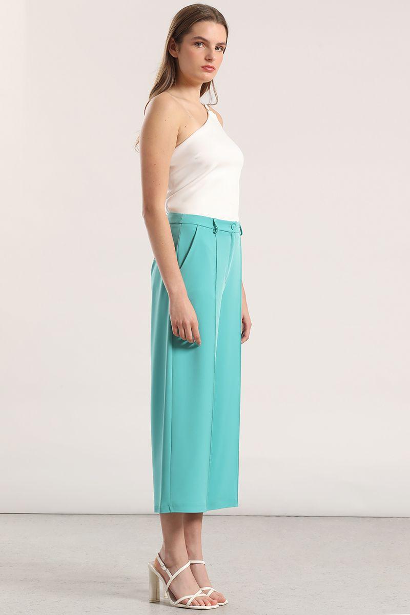 Pantalón sastre liola mujer turquesa-2