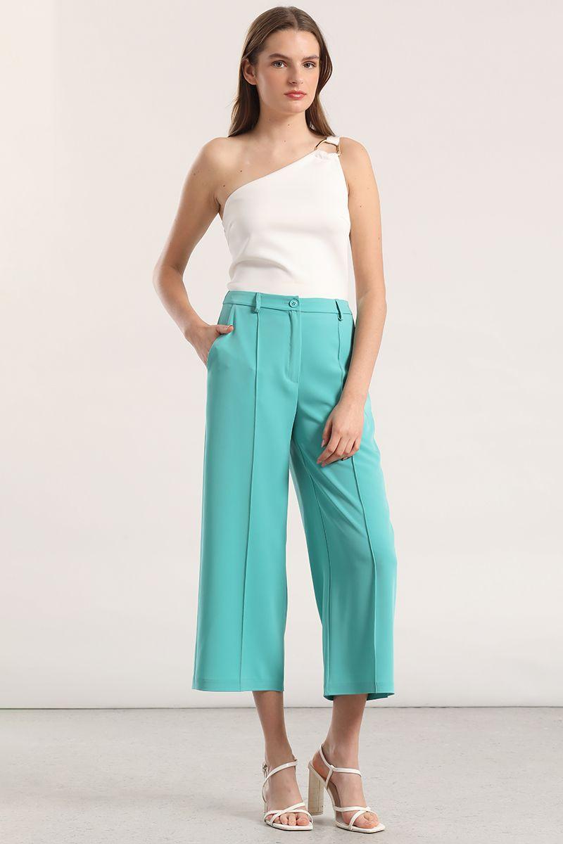Pantalón sastre liola mujer turquesa-4