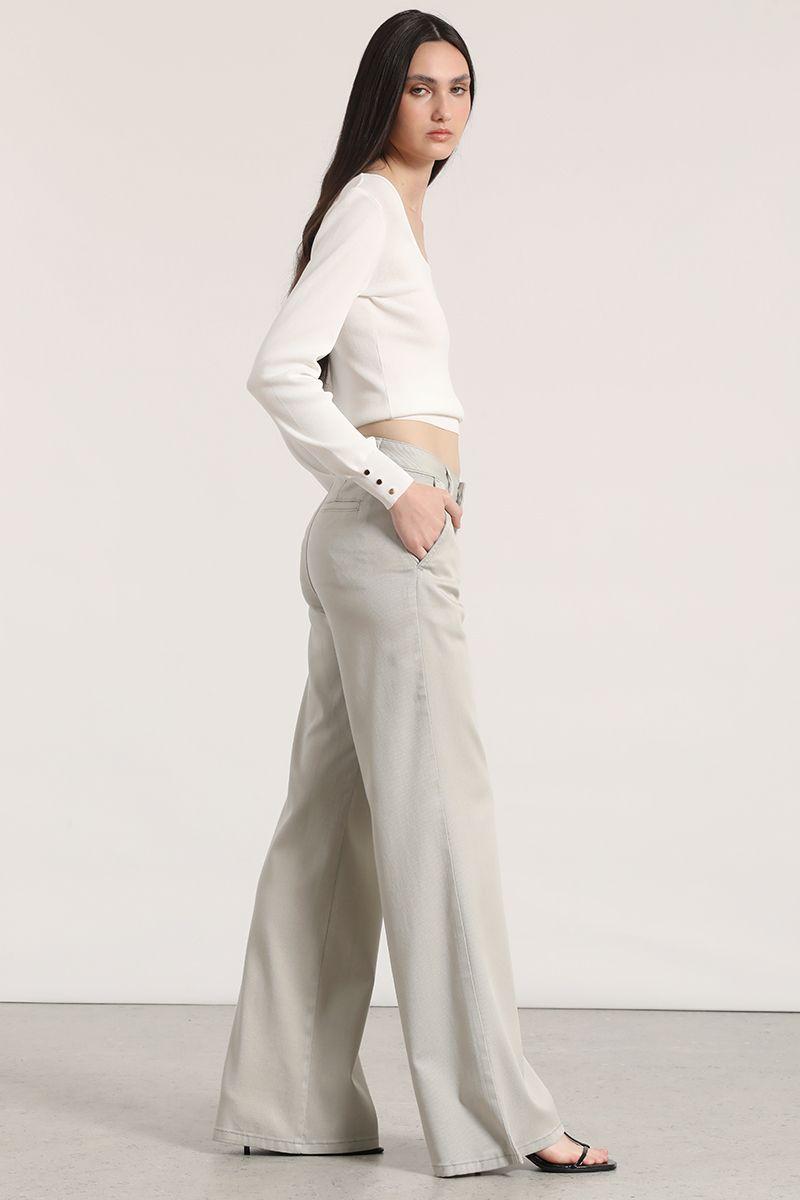 Pantalón palazzo liola mujer gris-4