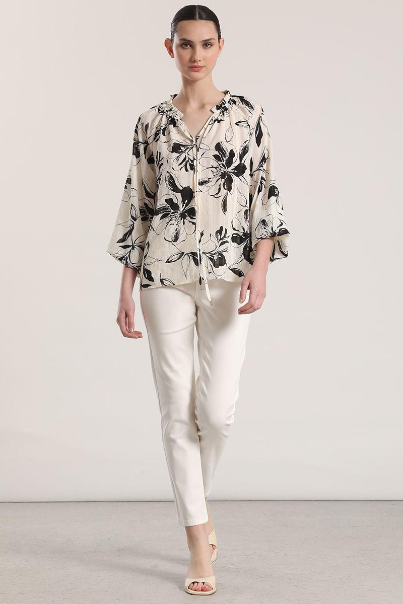 Blusa estampado floral liola mujer crudo-1