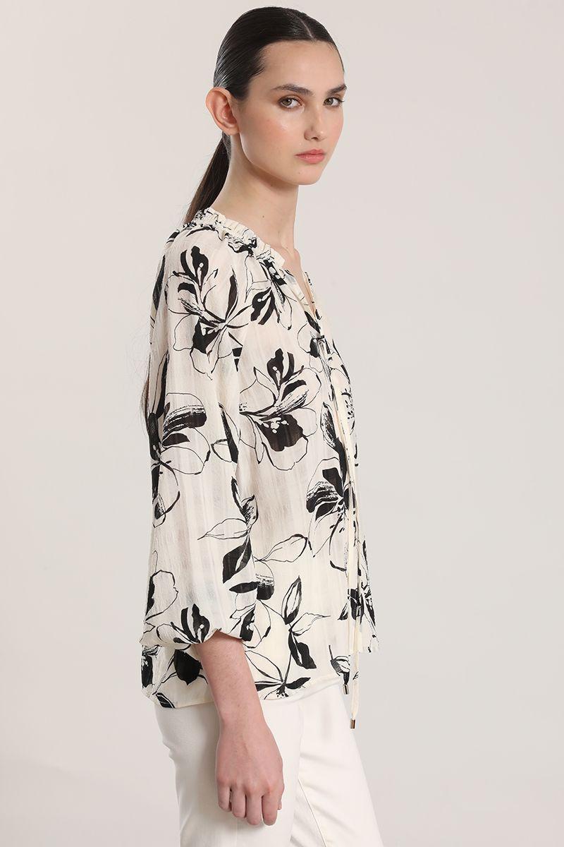Blusa estampado floral liola mujer crudo-6
