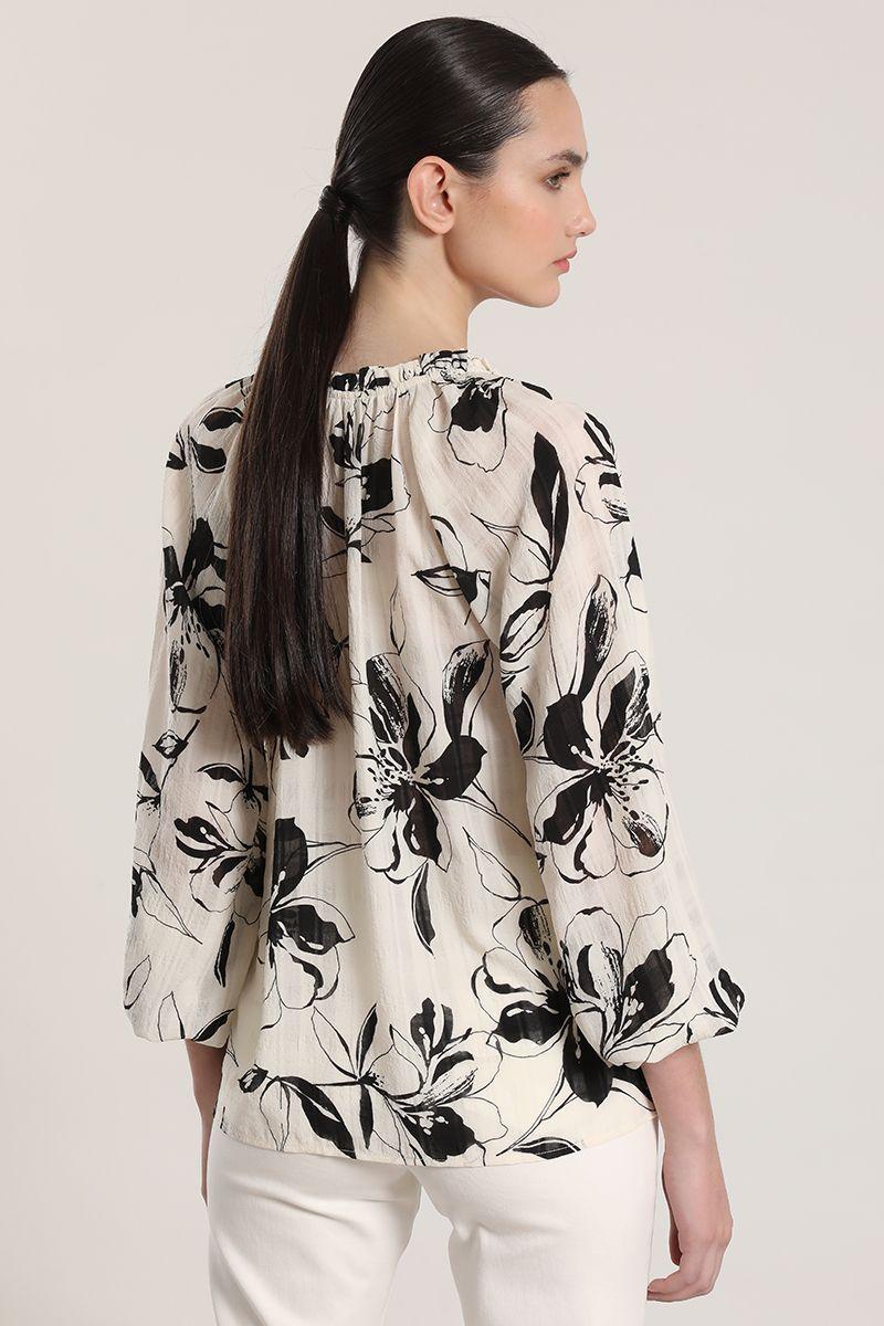 Blusa estampado floral liola mujer crudo-7