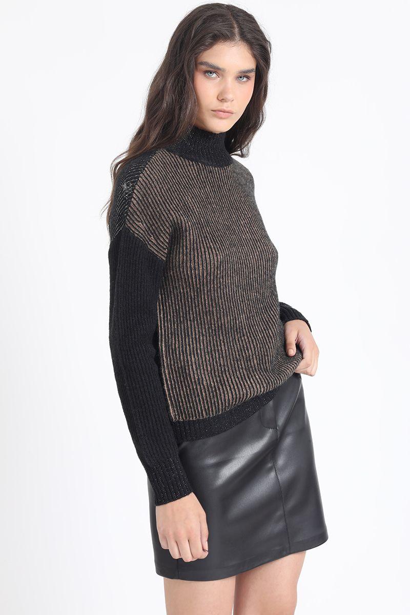 Tejido Sweater, Detallles Lurex, Negro Liola-4