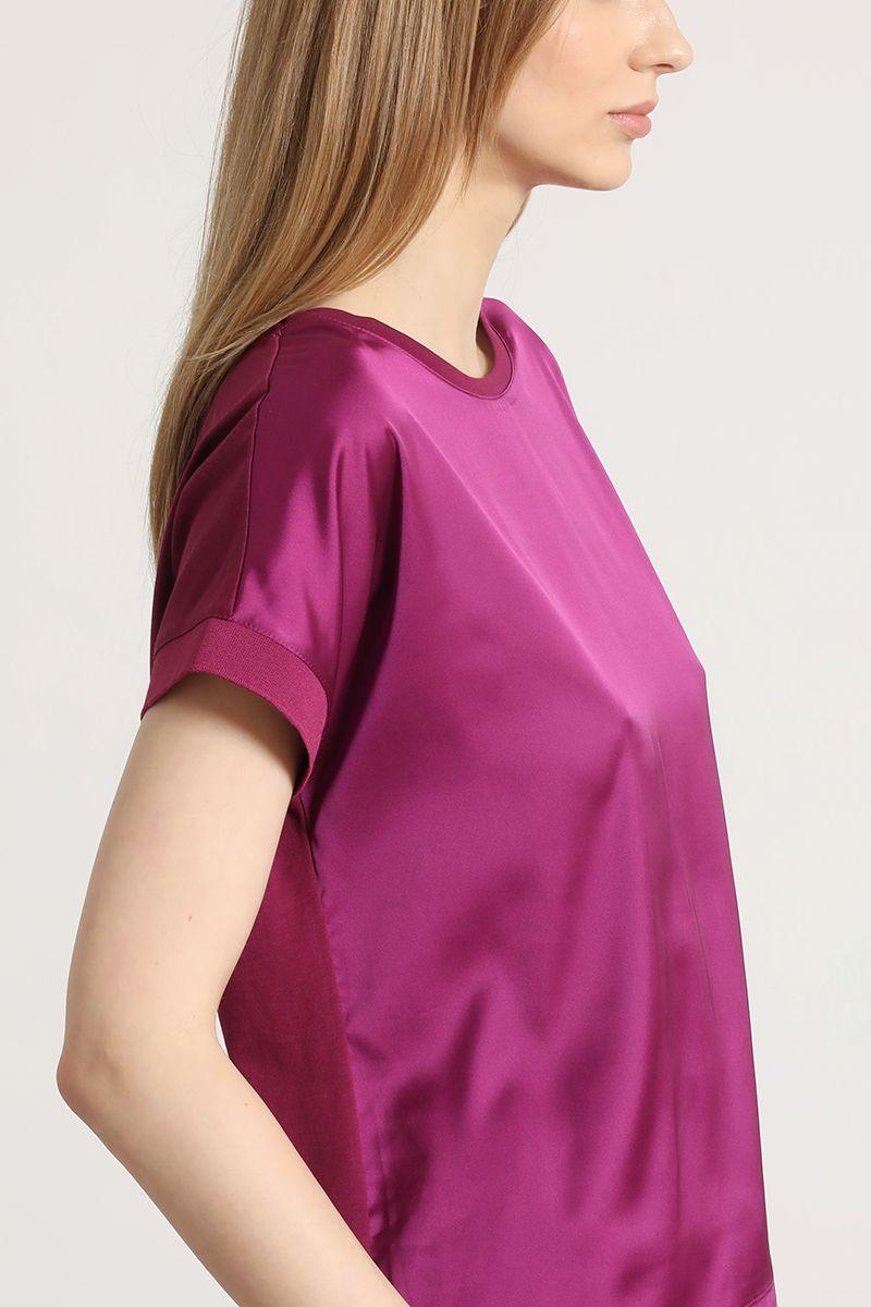 Polera básica satin Liola mujer violeta-2