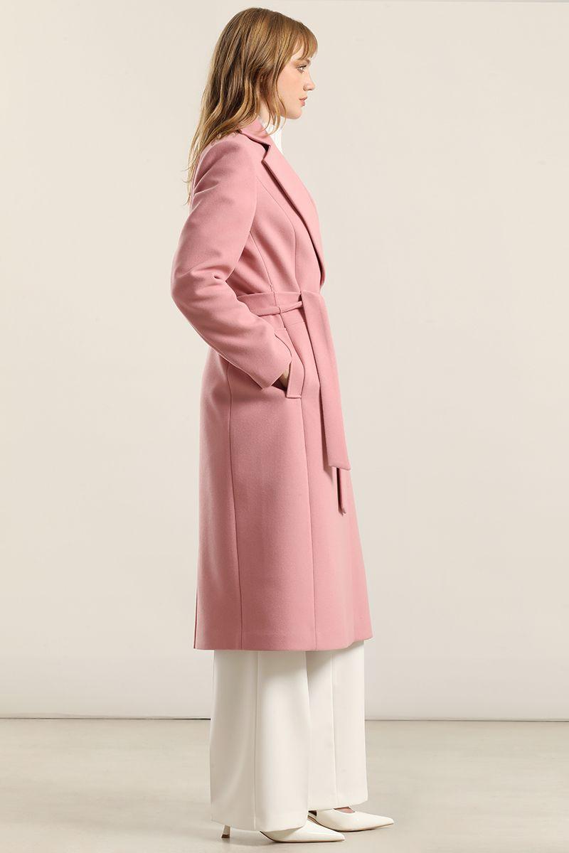 Abrigo Largo Basico, Muflon Rosa Liola-2