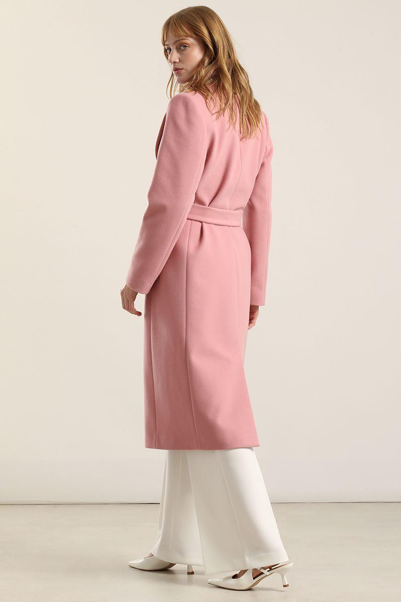 Abrigo Largo Basico, Muflon Rosa Liola-3