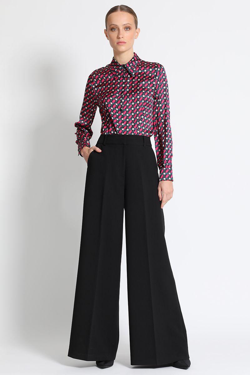 Pantalón Amplio Mujer Negro Liola-0