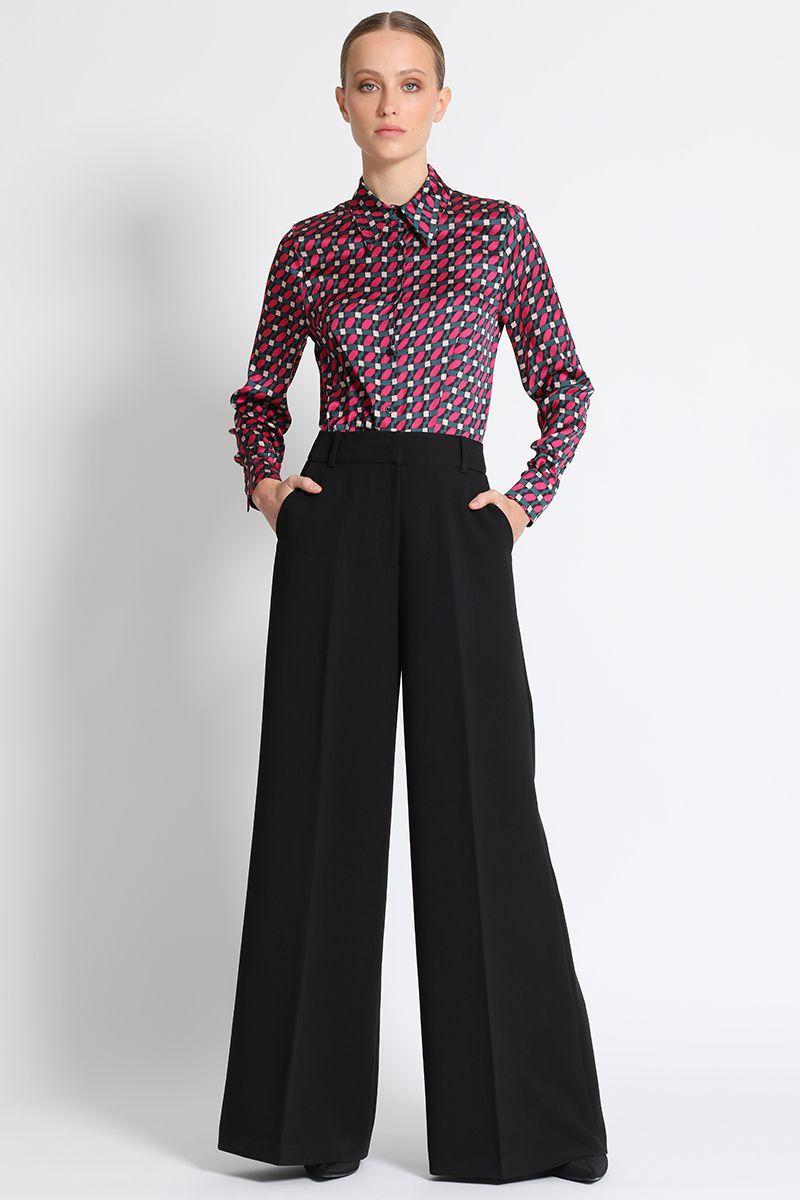 Pantalón Amplio Mujer Negro Liola-2