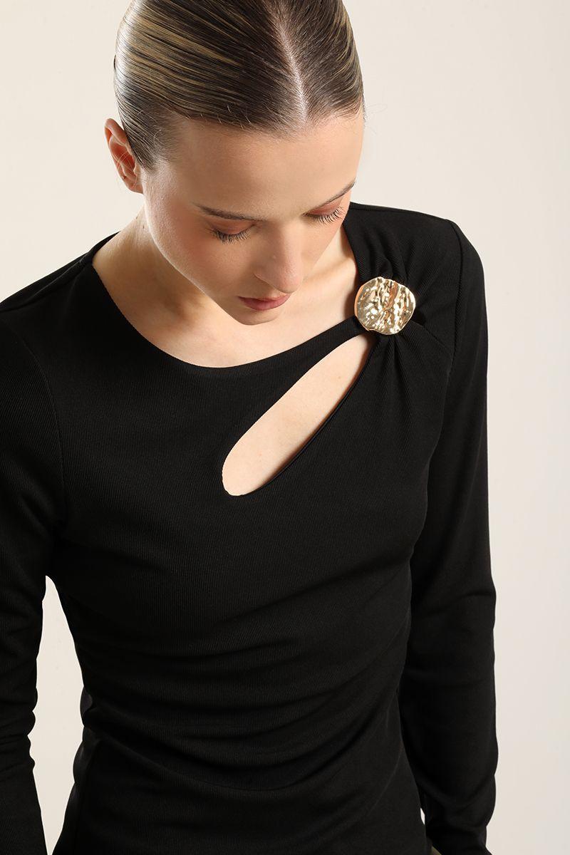 Top Herraje Metal, Cut Out, Negro Liola-2