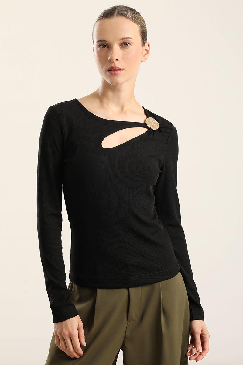 Top Herraje Metal, Cut Out, Negro Liola-5