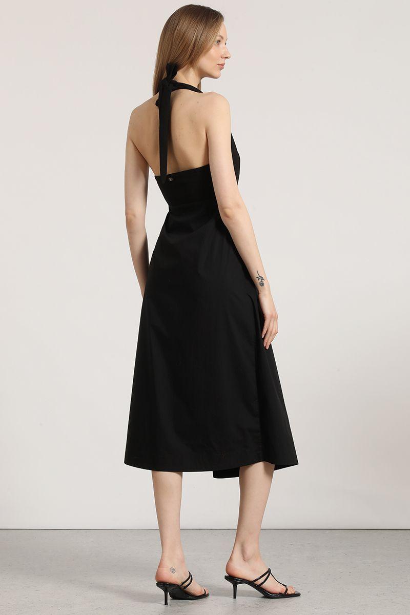 Vestido halter midi Liola mujer negro-5
