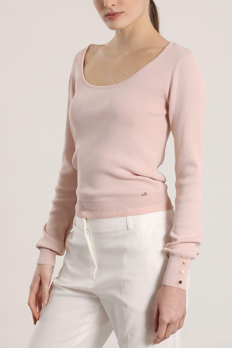 Sweater básico Liola mujer rosa-3