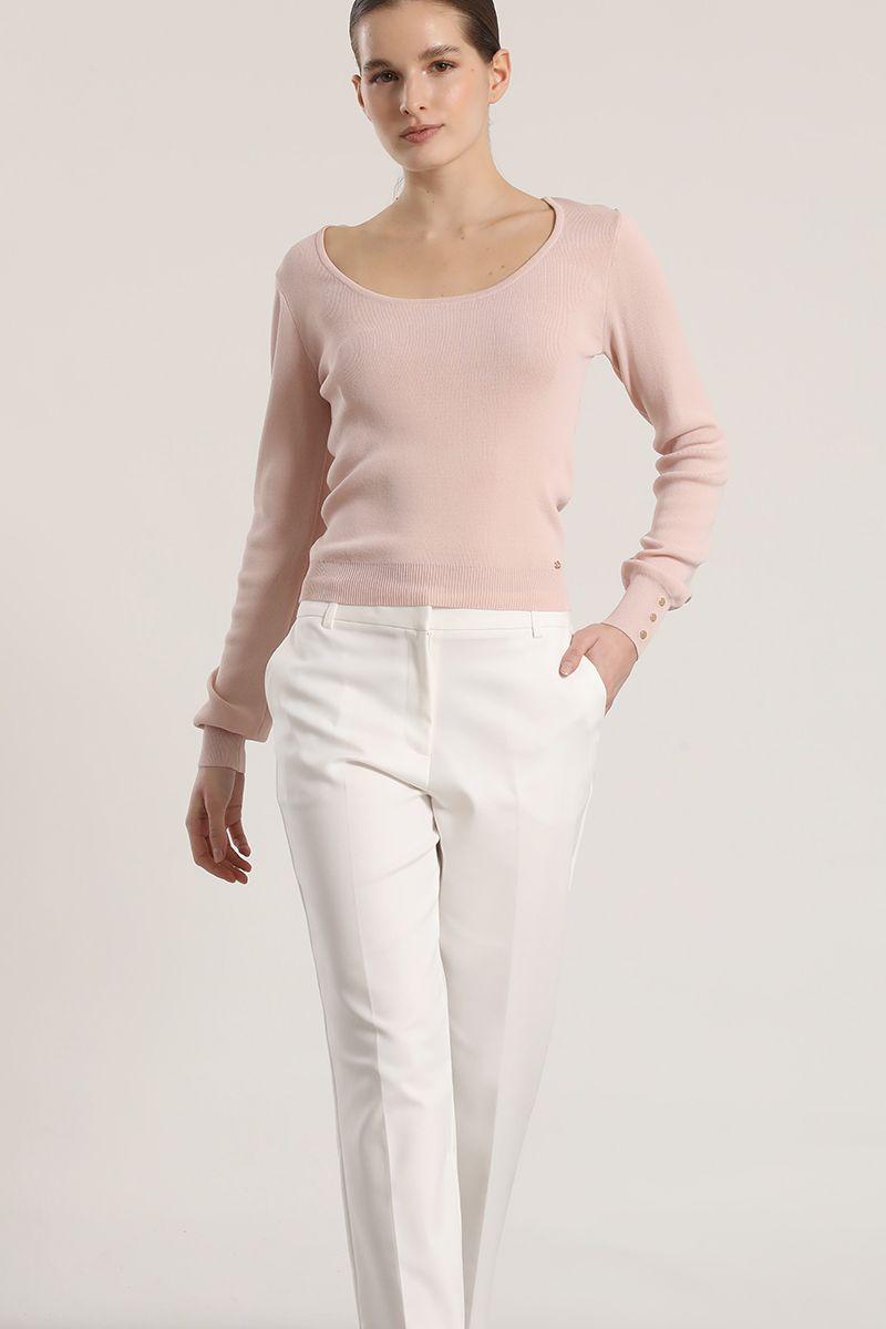 Sweater básico Liola mujer rosa-6
