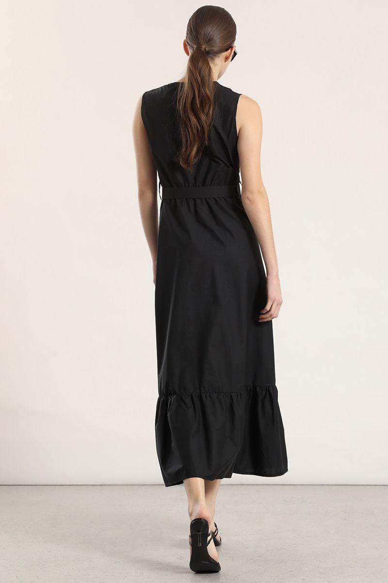 Vestido midi acampanado Liola mujer negro-5