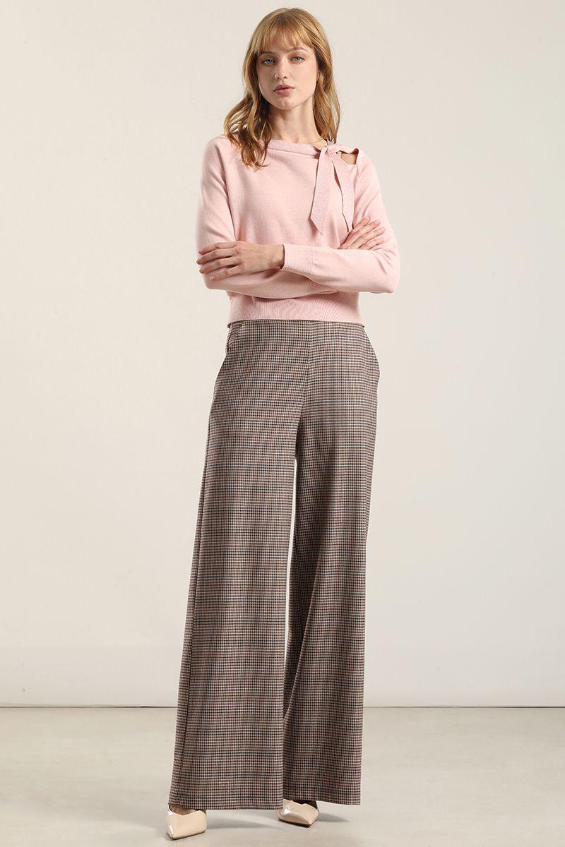 Jersey punto, lazada hilo metalizado, rosa Liola-1