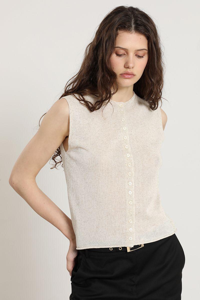Cardigan punto, beige Liola-6