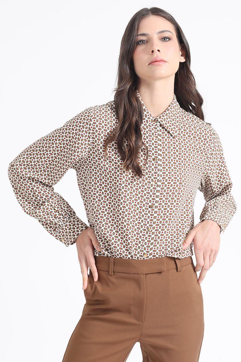 Blusa Estampada Micro Retro, Crudo Liola-3