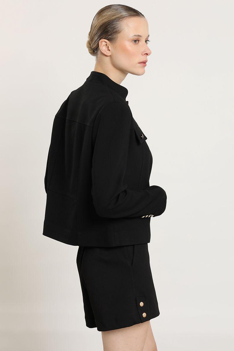 Chaqueta botones fantasia, negro Liola-5