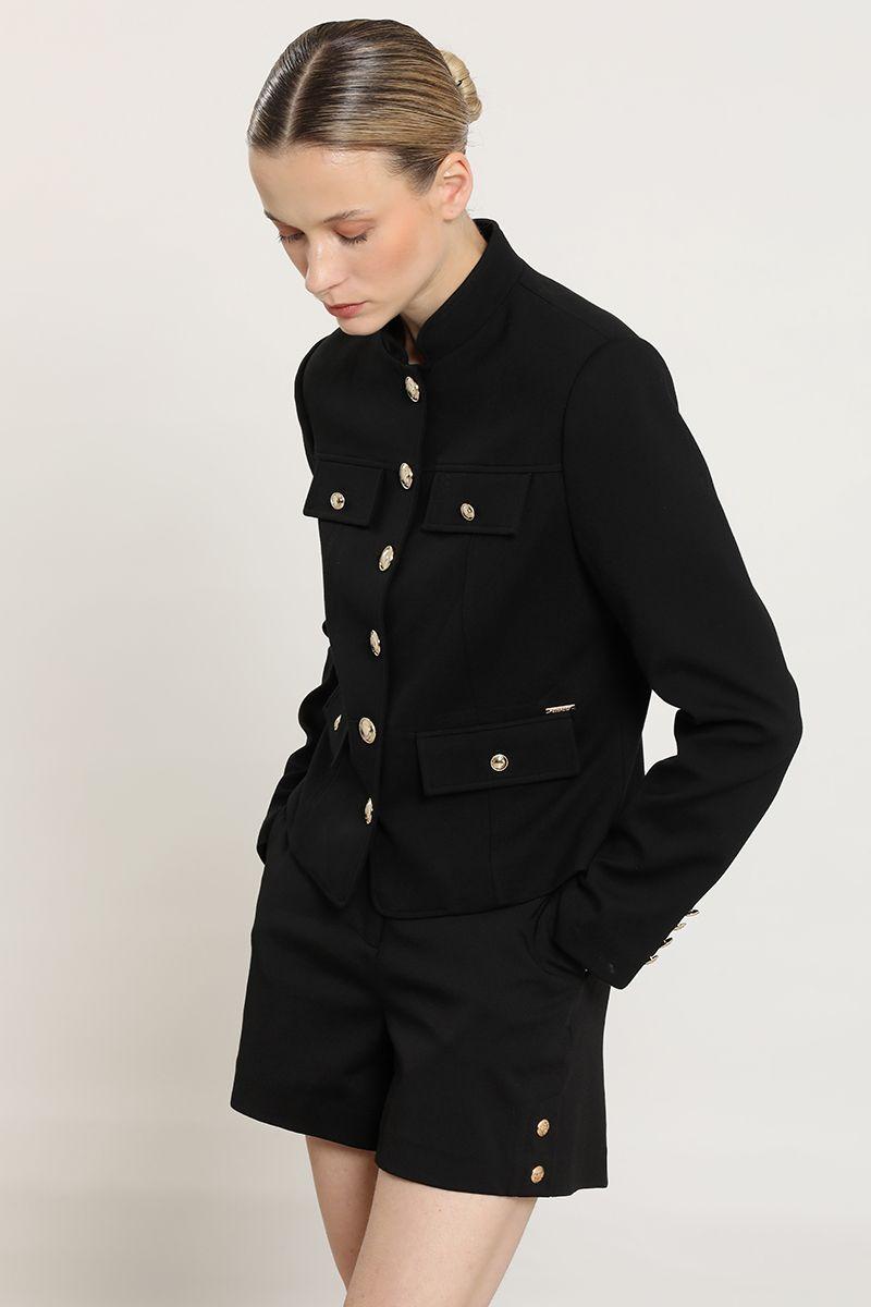 Chaqueta botones fantasia, negro Liola-6