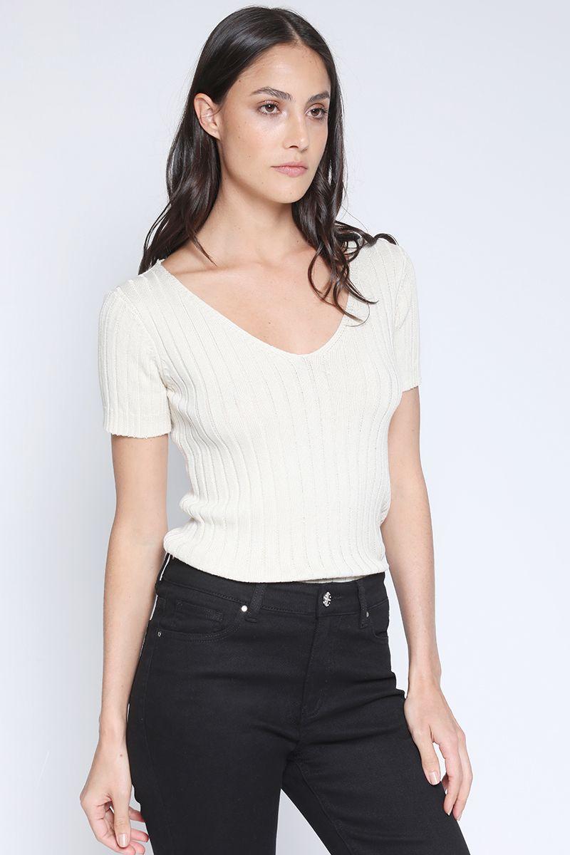 Polera Tejida Beige Liola-4