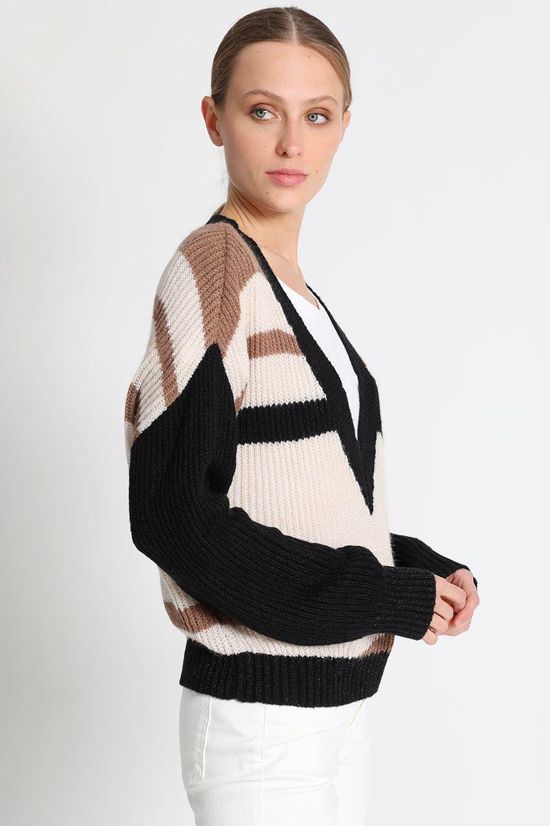 Jersey Escote En V Negro Liola-3