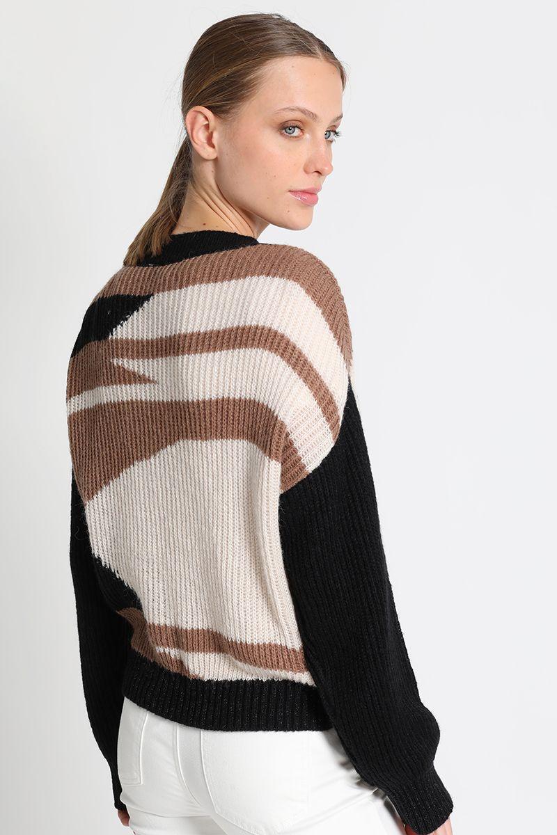 Jersey Escote En V Negro Liola-4