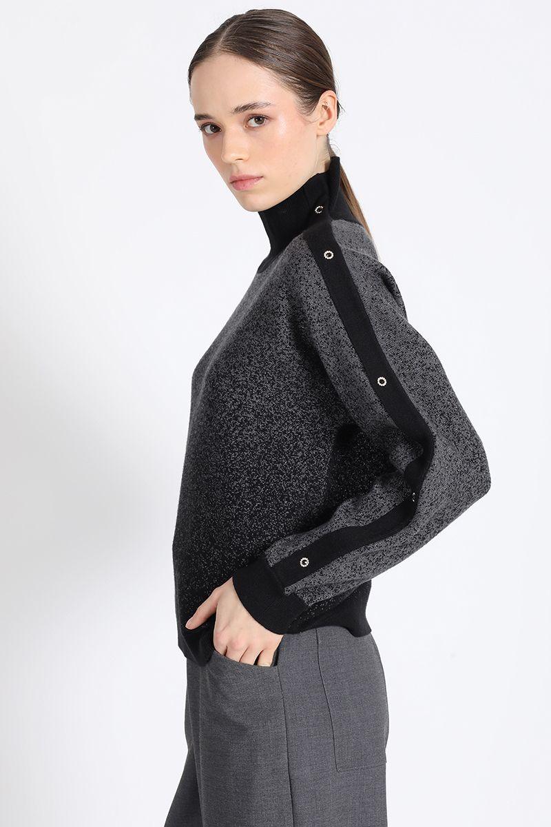 Tejido Punto Degrade Con Hilo Metalizado, Negro Liola-5