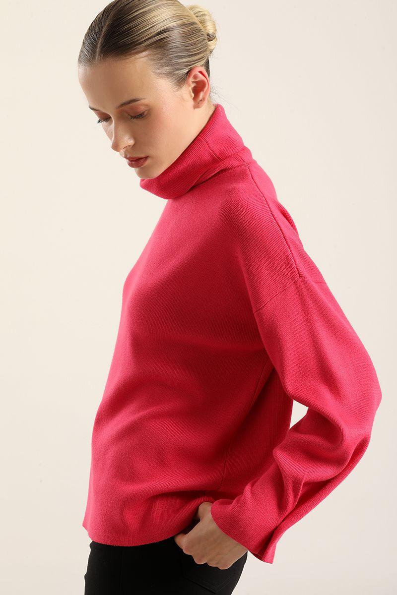 Jersey Punto, Boton Joya, Fucsia Liola-6