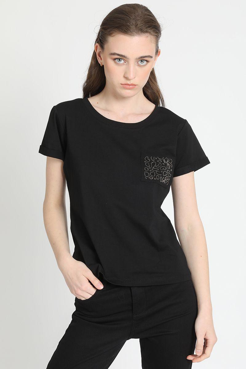 Polera Estampado Leopardo Negro Liola-0