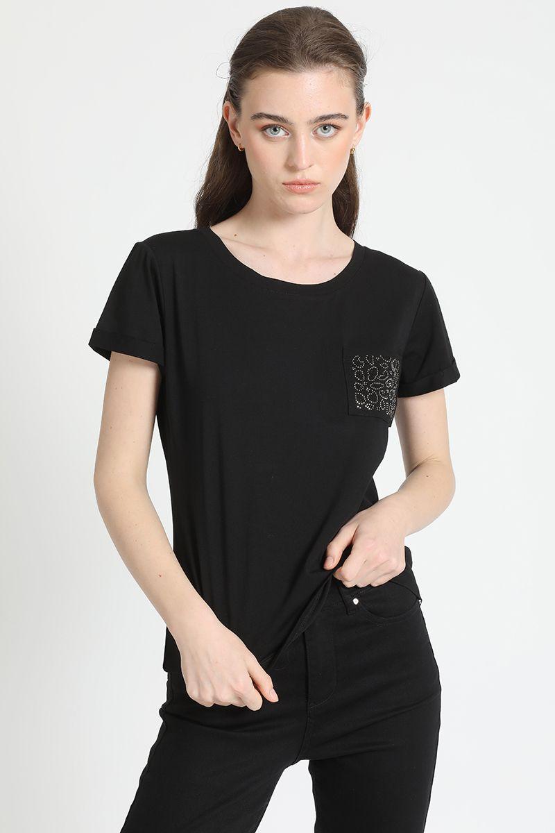 Polera Estampado Leopardo Negro Liola-1