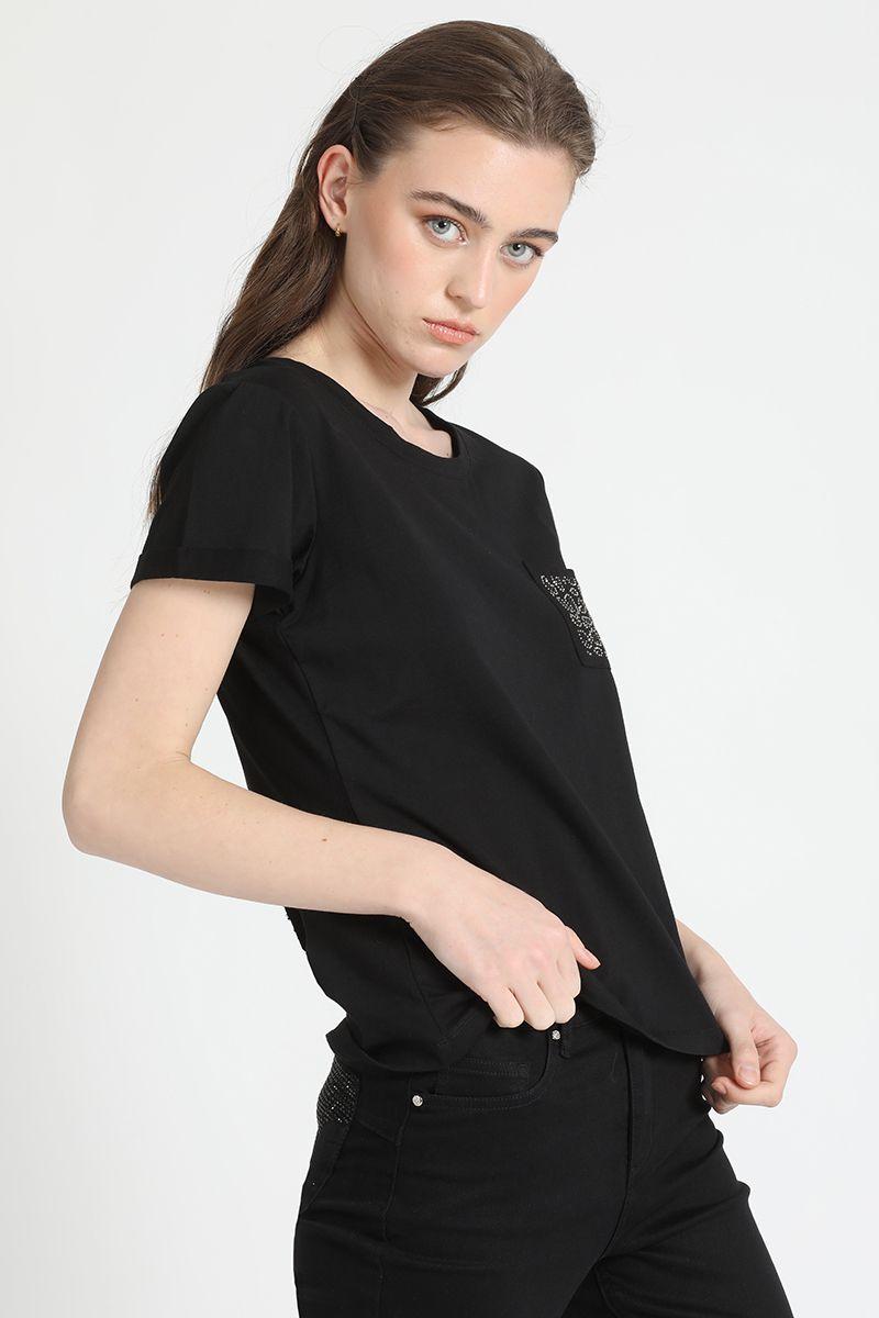 Polera Estampado Leopardo Negro Liola-2