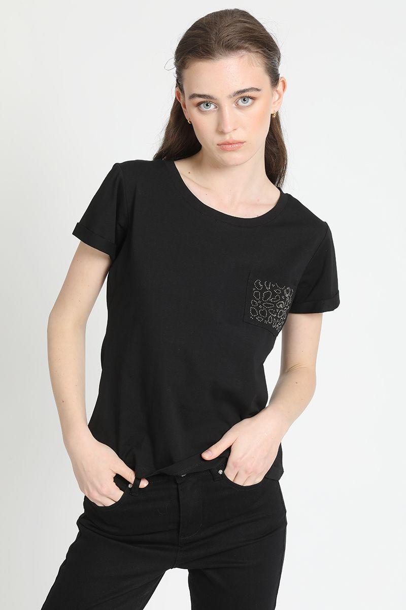 Polera Estampado Leopardo Negro Liola-3
