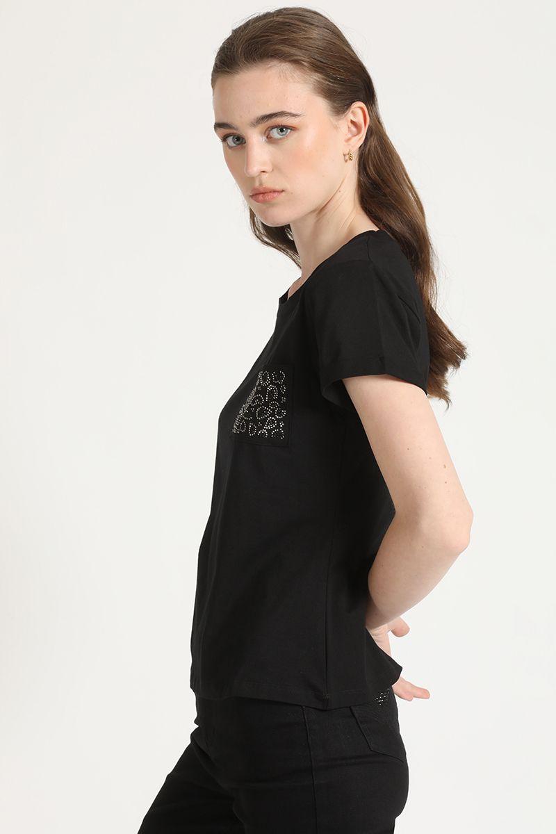 Polera Estampado Leopardo Negro Liola-4