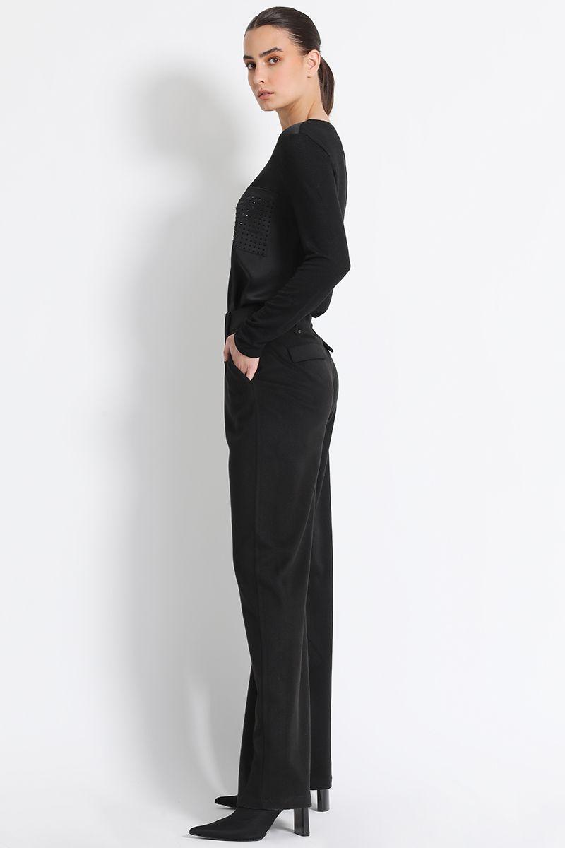 Pantalón Ancho Mujer Negro Liola-2