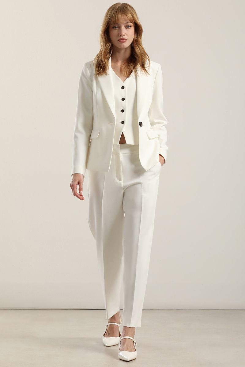 Blazer basico entallado, crudo Liola-6