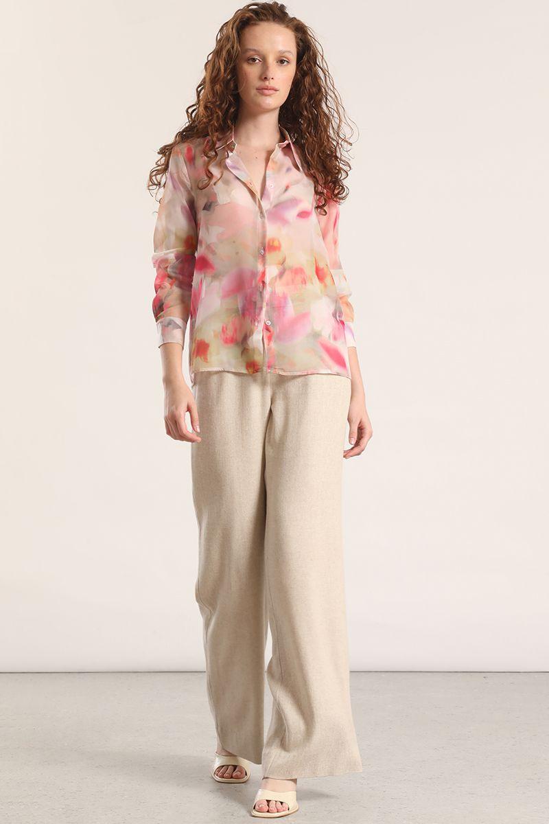Blusa semitransparente acuarela liola mujer rosa-2