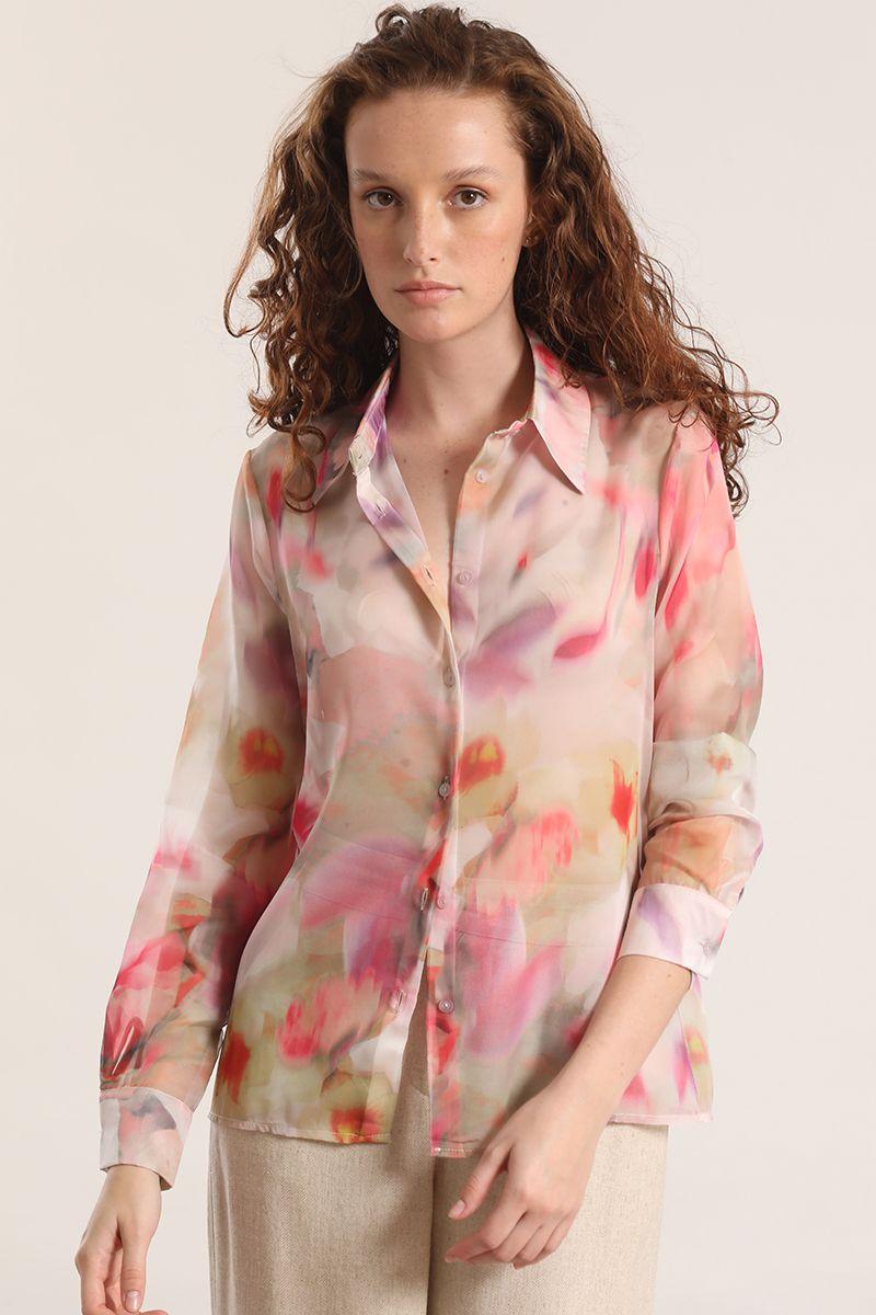 Blusa semitransparente acuarela liola mujer rosa-3