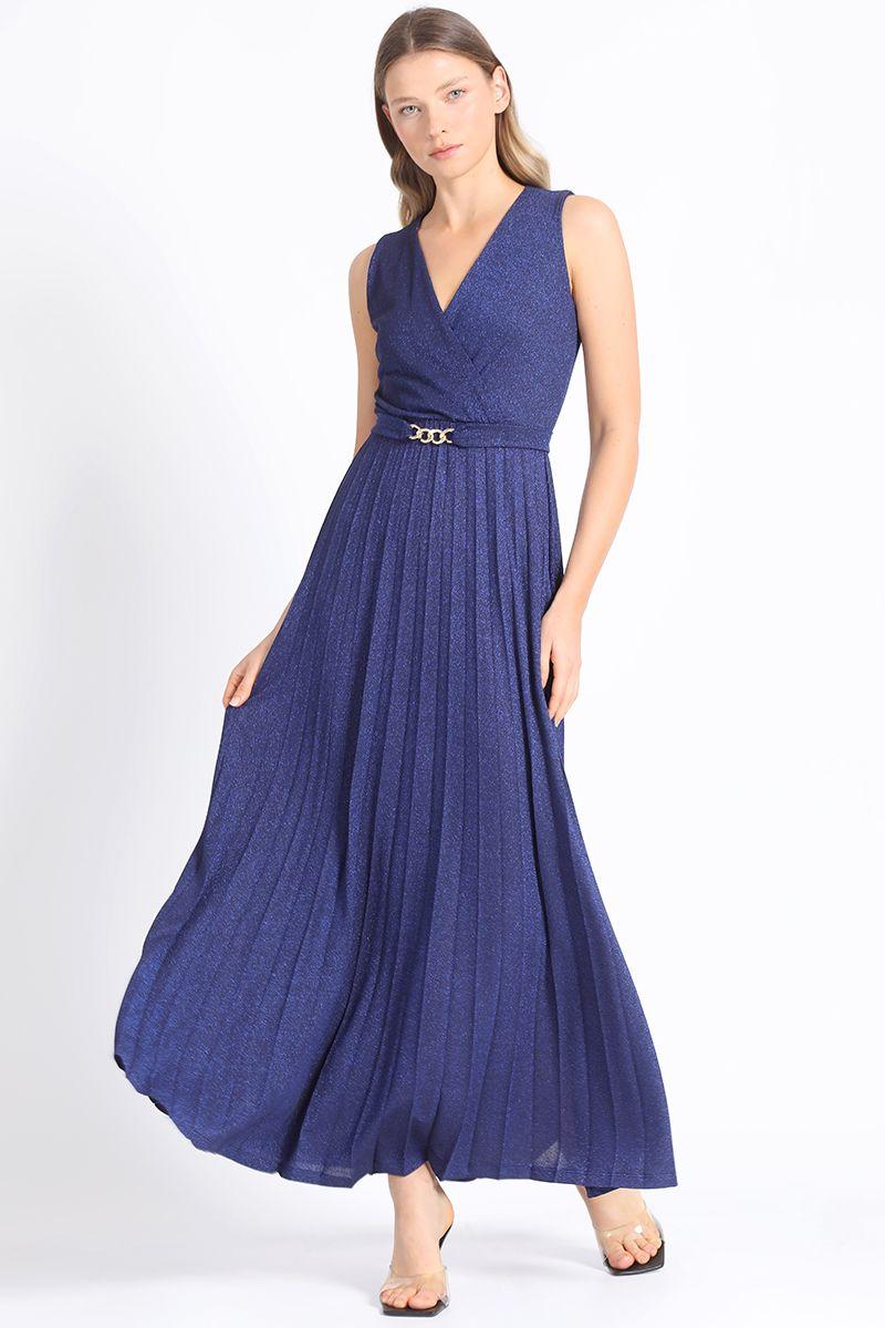 Vestido Maxi Azul Liola-2