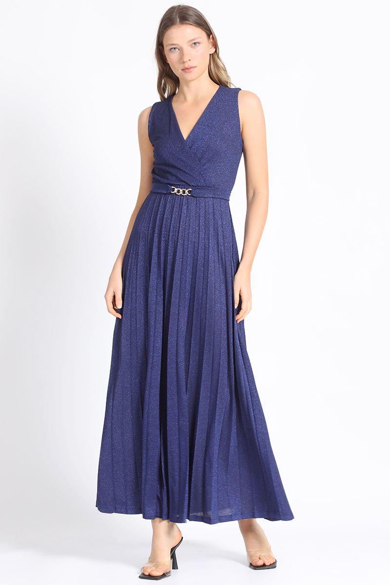 Vestido Maxi Azul Liola-3