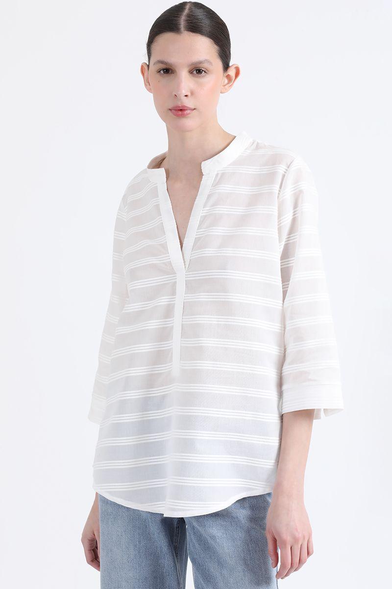 Blusa Algodón Fantasia, Crudo, Colección Italia Liola-6