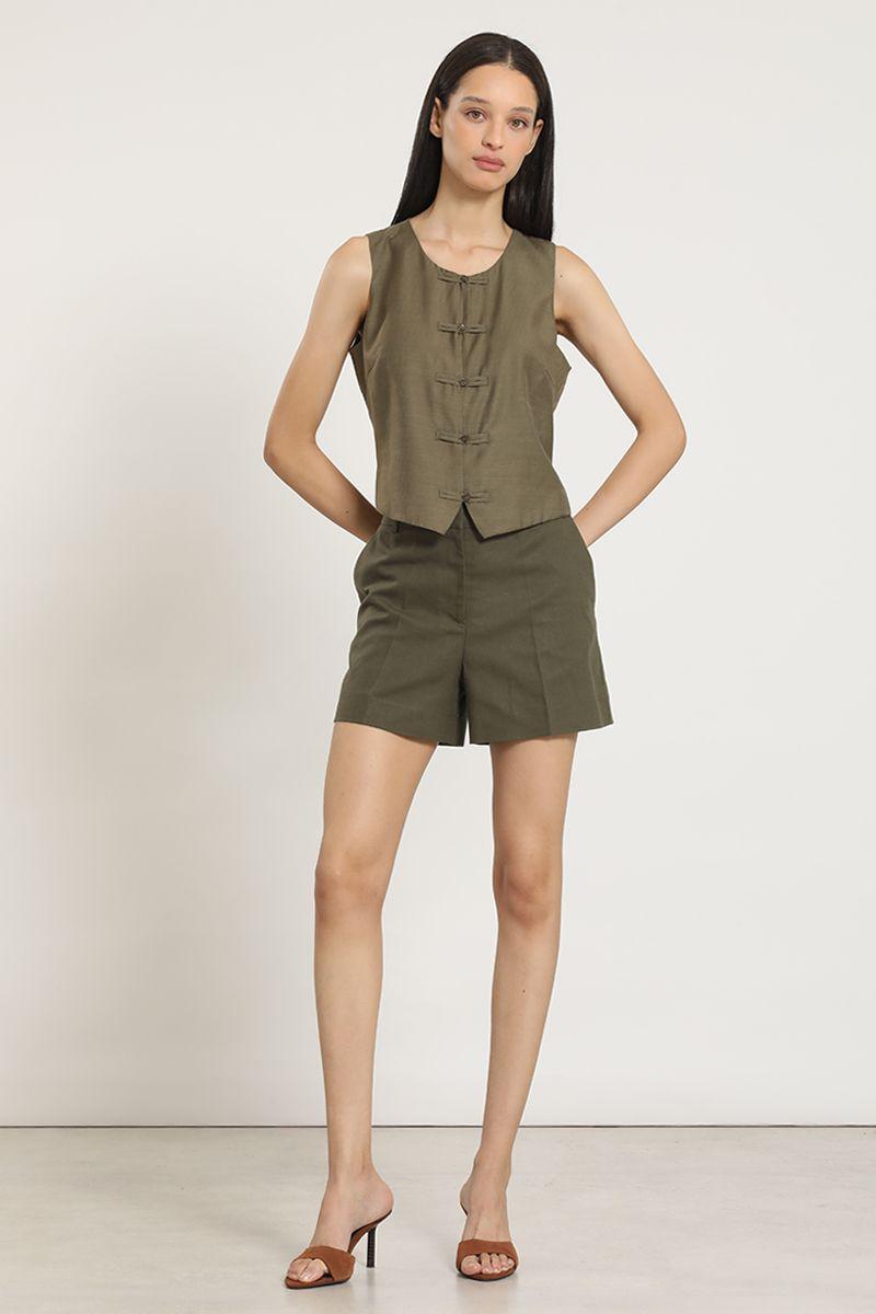 Top semi satinado, militar Liola-1