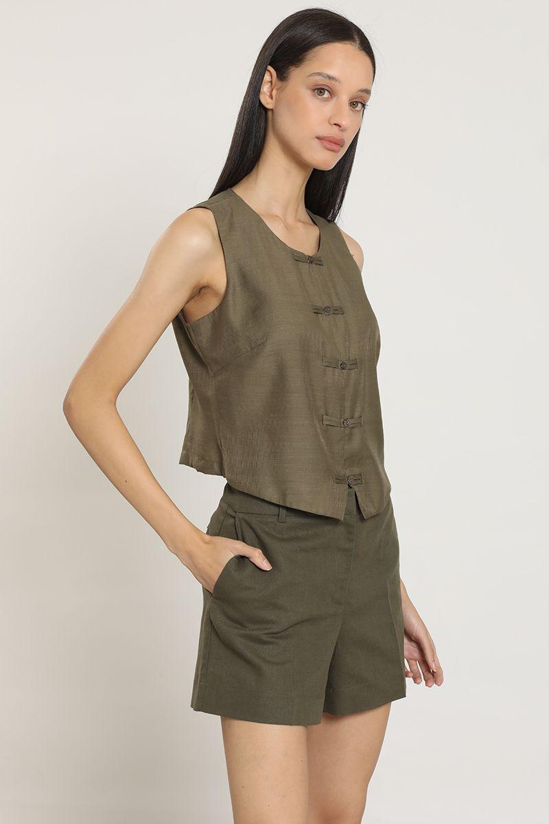 Top semi satinado, militar Liola-4