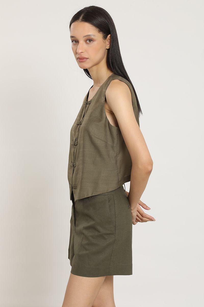 Top semi satinado, militar Liola-6